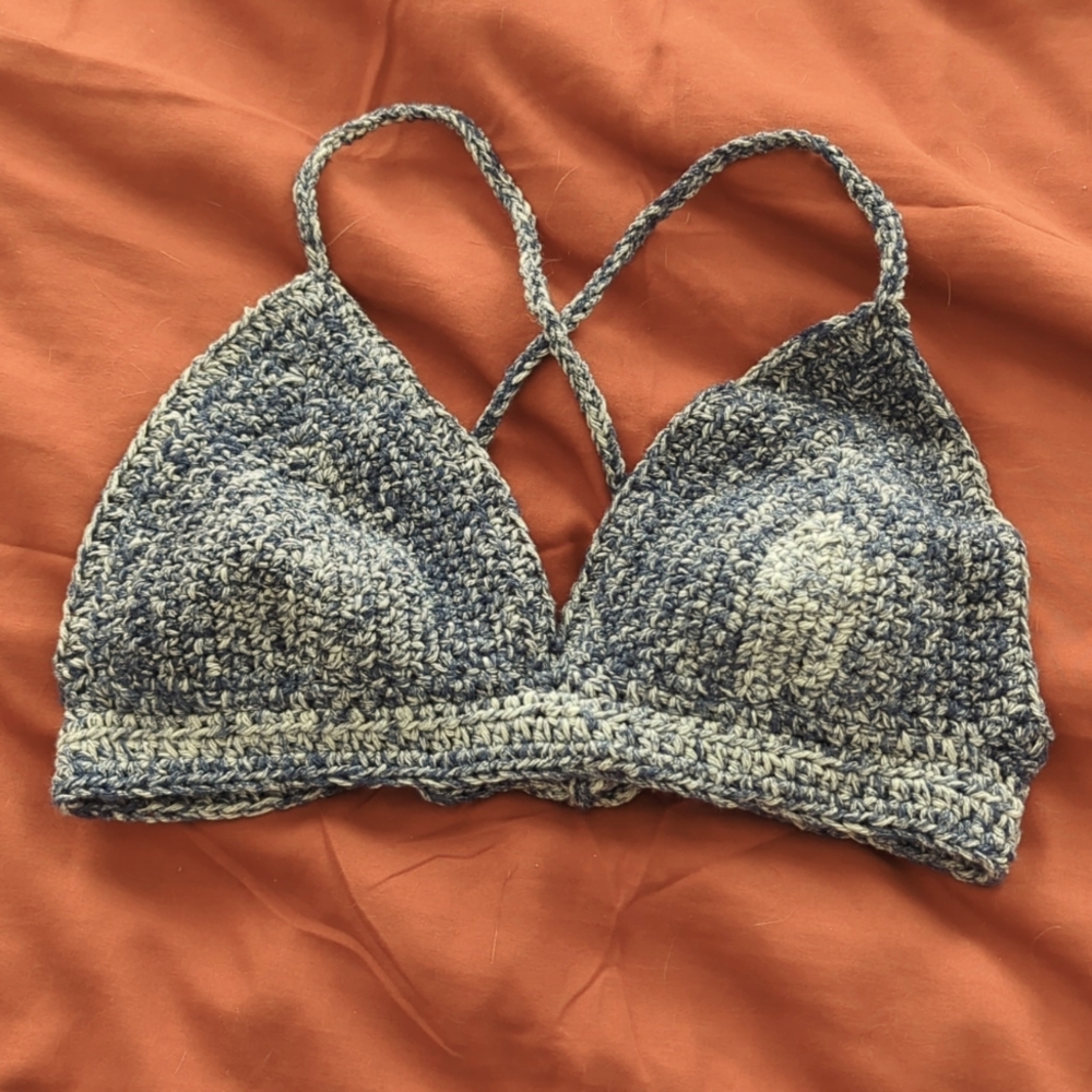 Handmade Crochet Bikini Top, Adjustable